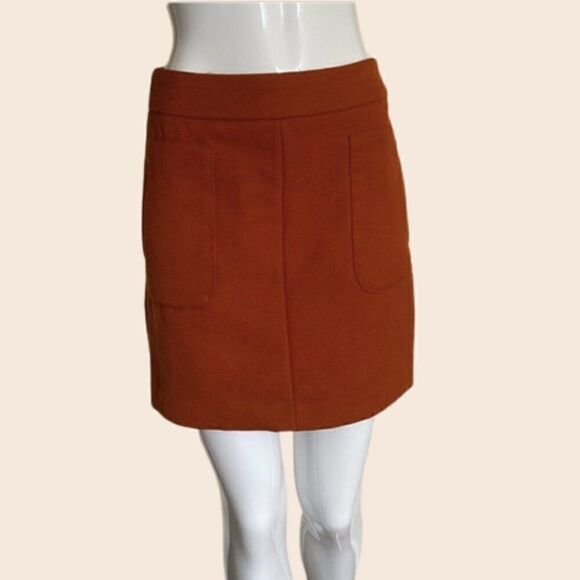 H&M Burnt Orange Mini Skirt Size 6 - Picture 1 of 10